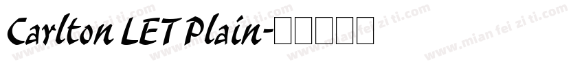 Carlton LET Plain字体转换